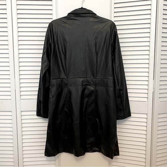 New with tags ASOS Pieces Black Faux leather dress XL - Picture 5 of 5